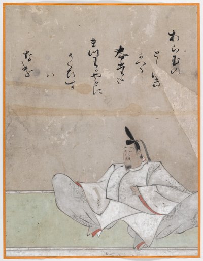 One of the Sanjurokkasen, album leaf by Japanese School