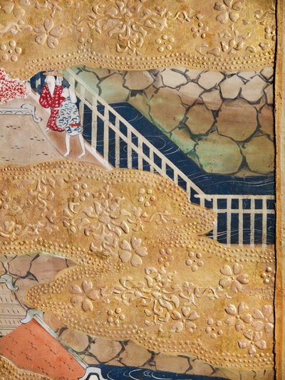 Osakazu Byobu - Japanese Eight-Panel Folding Screen by Japanese School