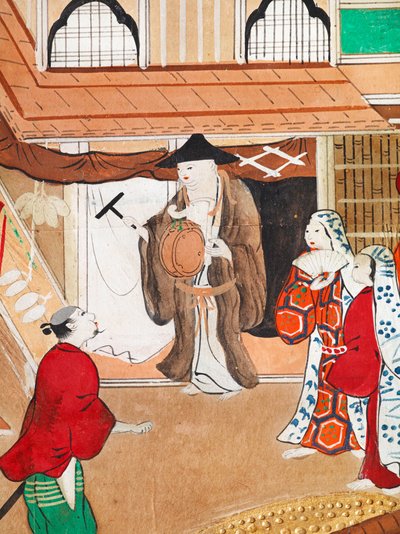 Osakazu Byobu - Japanese eight-panel folding screen by Japanese School