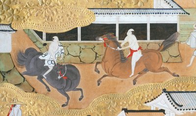 Osakazu Byobu - Japanese eight-panel folding screen by Japanese School