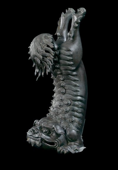Perfume burner in the shape of a Chinese lion by Japanese School