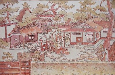 Plan of a tea garden, late 19th century by Japanese School
