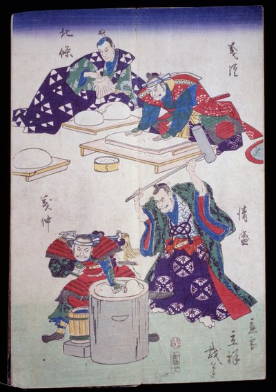 Preparing paper pulp by Japanese School