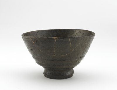 Rakuzan Ware Tea Bowl in Kugibori Irabo Style, Early 18th Century by Japanese School