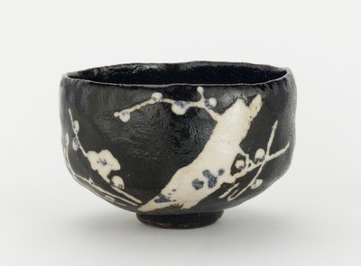 Tea Bowl with Design of Blossoming Plum Tree, Kyoto, Kyoto-fu, Edo Period by Japanese School