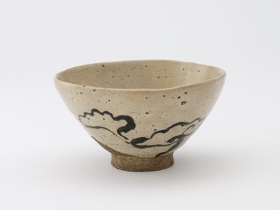Tea bowl with design of fungus of immortality, Edo period, 18th-19th century by Japanese School