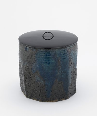 Tea ceremony water jar with faceted sides, Edo period or Meiji era by Japanese School