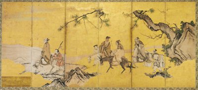 The Seven Sages of the Bamboo Grove, Kan? school by Japanese School