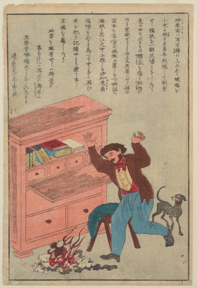 Thomas Carlyle, from the series Lives of Great People of the Occident, c.1870 by Japanese School