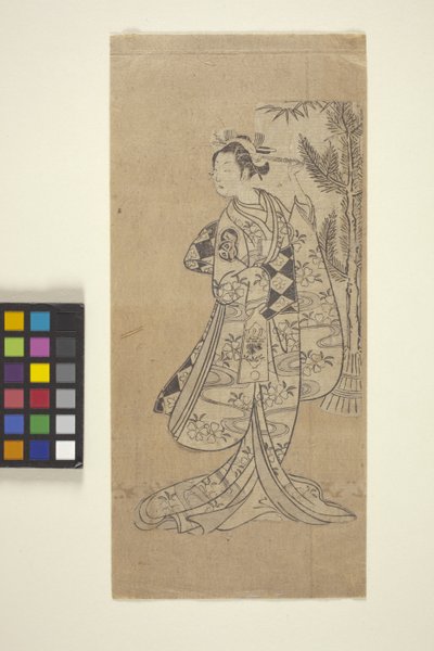 Untitled (Woman Standing In Front Of Tree) by Japanese School