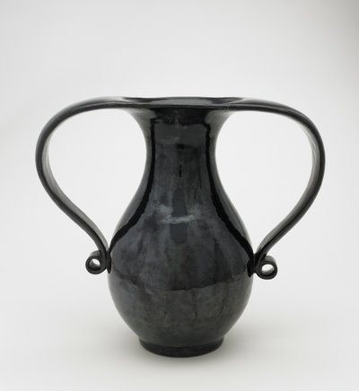 Vase in Mimikuchi Form, Seto, Kyoto-fu or Aichi Prefecture, Edo Period or Meiji Era by Japanese School