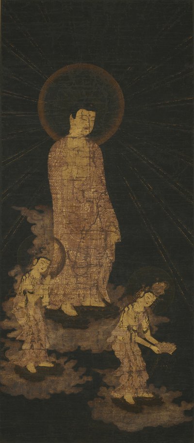 Welcoming Descent of the Amida Buddha Triad by Japanese School