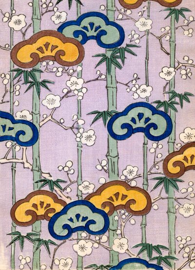 Bamboo and Cherry Blossoms by Japanese School