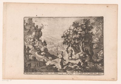 Landscape with the Parable of the Good Samaritan: The Priest and the Levite Pass by the Victim by Jaspar de Isaac (attributed to)