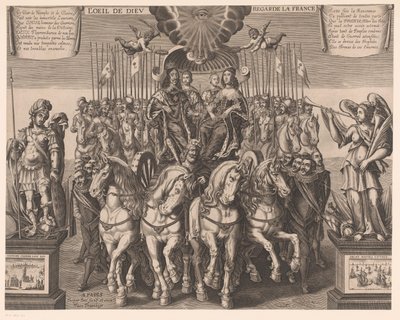 Louis XIII and Anne of Austria with the Dauphin and the Duke of Anjou in a Carriage Pulled by Four Horses by Jaspar de Isaac