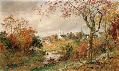 Autumn Landscape, Saugerties by Jasper Francis Cropsey