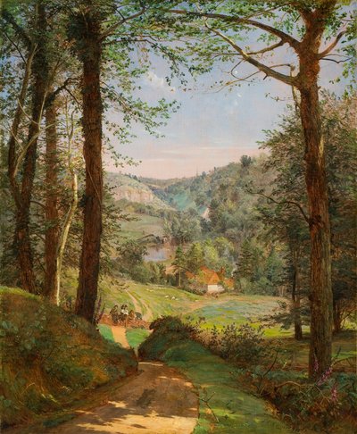 Luccombe Chine, Isle of Wight by Jasper Francis Cropsey