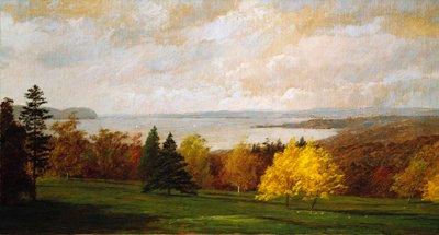 View of the Hudson Near Hastings by Jasper Francis Cropsey