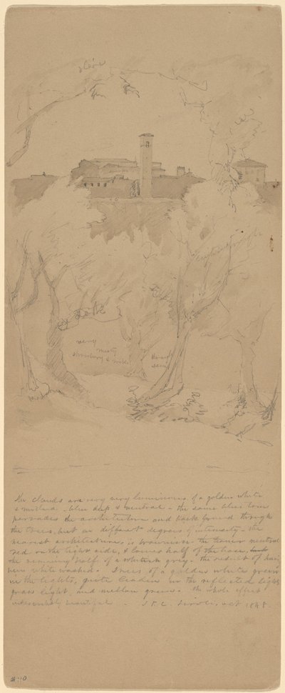 View through the Trees at Tivoli by Jasper Francis Cropsey