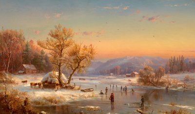 Winter Evening in the Country by Jasper Francis Cropsey