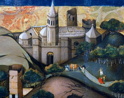 Landscape with the Episcopal Church (detail) by Jaume Ferrer