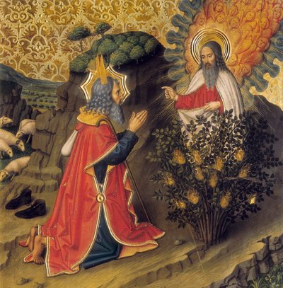 Moses and the Burning Bush by Jaume Huguet