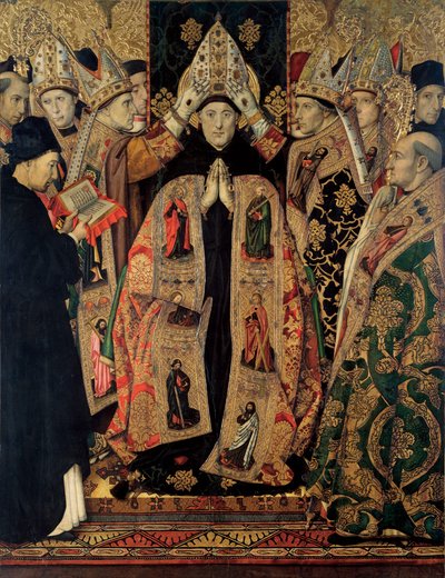 The Consecration of Saint Augustine by Jaume Huguet