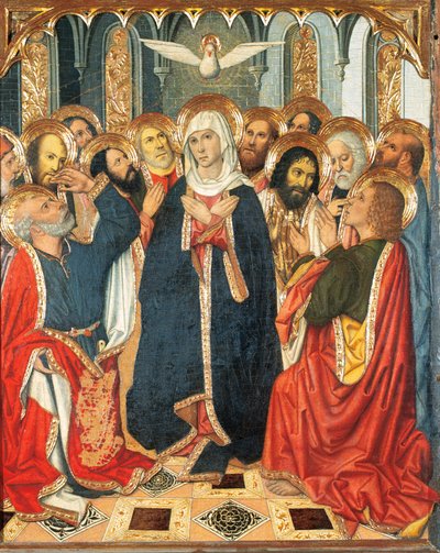 Table of Pentecost. From the Altarpiece of Constable of Portugal (1464-1465). By Jaume Huguet (1414-1492). XV Century by Jaume Huguet