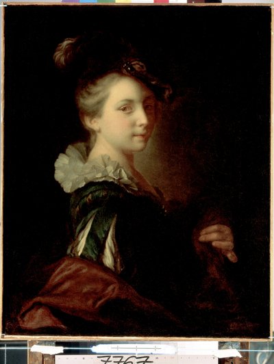 Young Woman in theatre dress by Jean Alexis Grimou