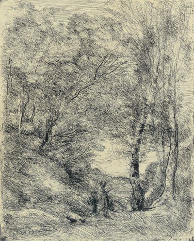 The Garden of Horace by Jean-Baptiste-Camille Corot
