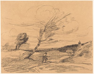 The Gust of Wind by Jean-Baptiste-Camille Corot