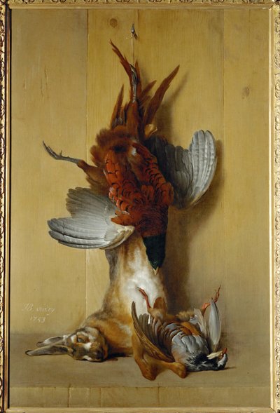 Pheasant, Hare and Partridge by Jean-Baptiste (school of) Oudry