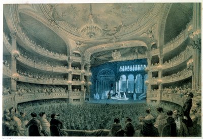 View of the Theatre Hall of the Opera Garnier by Jean Baptiste Arnout