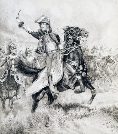 Equestrian portrait of Antoine Charles Louis Lasalle by Jean Baptiste Edouard Detaille