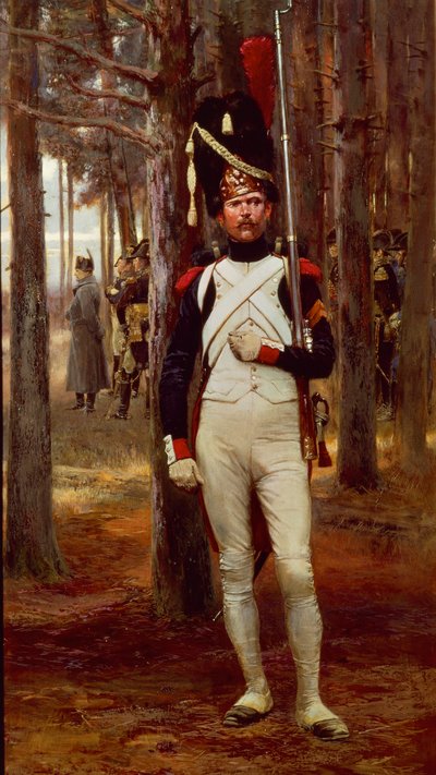 Foot Grenadier of the Imperial Guard, by Edouard Detaille by Jean Baptiste Edouard Detaille