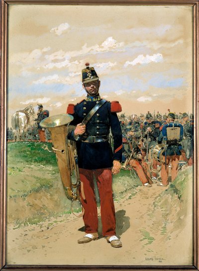 Line Music: A Soldier Member of the Military Orchestra in 1855 by Jean Baptiste Edouard Detaille