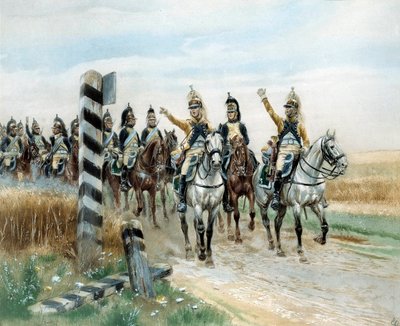 The Border Post, 23rd Dragon by Jean Baptiste Edouard Detaille