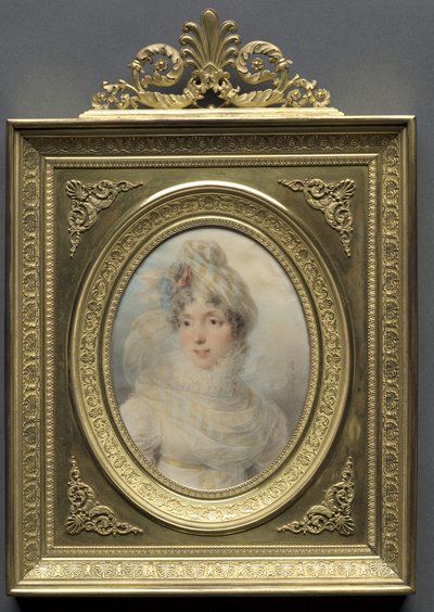 Portrait of a Woman in a White Dress by Jean-Baptiste Isabey