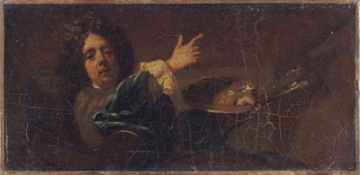 Self-portrait by Jean-Baptiste Jouvenet. Reduction of the painting in the Musée de Rouen by Jean Baptiste Jouvenet