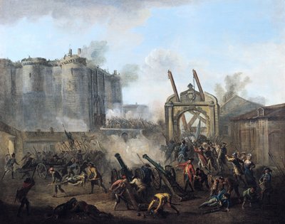 The storming of the Bastille on 14th July 1789 by Jean Baptiste Lallemand