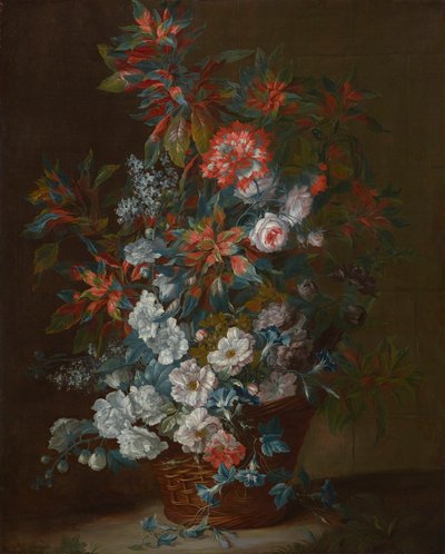 Flowers in a Basket 1695 by Jean Baptiste Monnoyer