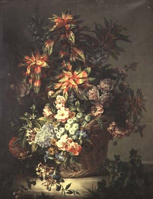 Roses, Convolvuli, Poppies, Honeysuckle and Other Flowers by Jean Baptiste Monnoyer