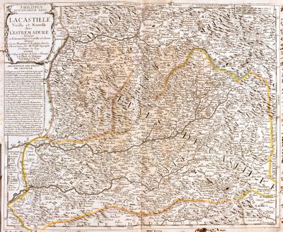 Castile and León, La Rioja, Navarre, Aragon, Castile-La Mancha, Extremadura, Madrid, Spain by Jean Baptiste Nolin