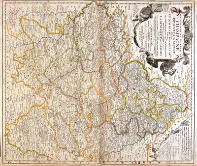 Champagne-Ardenne, Picardy, Lorraine, Franche-Comté, Burgundy, Île-de-France, France by Jean Baptiste Nolin