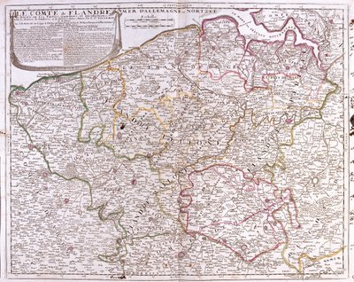 France (Region: Nord-Pas-de-Calais), large part of Belgium (except south-east), Netherlands (Zeeland, North Brabant) by Jean-Baptiste Nolin