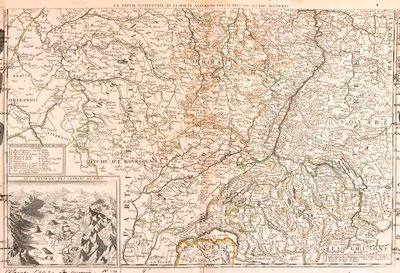 France (Upper Normandy, Île-de-France, Champagne-Ardenne, Rhône-Alpes, Burgundy, Auvergne, Centre), Belgium (south Walloon Region), Luxembourg, Germany (Rhineland-Palatinate, Saarland, Baden-Württemberg), Switzerland (Thurgau, Appenzell) by Jean Baptiste Nolin