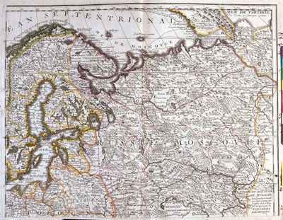 Map of Moscow, the Kingdom of Sweden, the Baltic Provinces and Part of Poland by Jean Baptiste Nolin