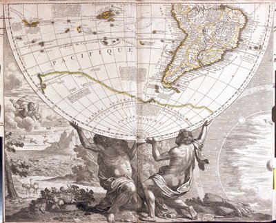 Map of the Southern Hemisphere by Jean Baptiste Nolin