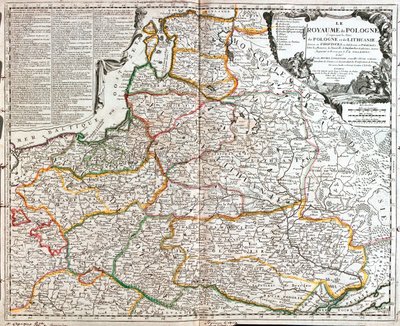 Poland (excepted Voivodeships: Lubusz, West Pomeranian, Lower Silesian), Lithuania, Latvia, Estonia, Belarus, Ukraine (Oblast: Chernihiv, Kiev, Zhytomyr, Rivne, Volyn, Vinnytsia, Khmelnytsky, Ternopil, Lviv) by Jean Baptiste Nolin