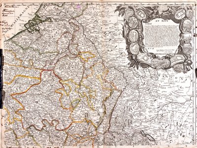 South Netherlands, Belgium, France (Region: Nord-Pas-de-Calais, Picardy, Île-de-France, east Centre, north Burgundy, north Franche-Comté, Champagne-Ardenne, Lorraine, Alsace), Switzerland (Canton: Jura, Basel-Stadt, Basel-Lapd, Solothurn, Aargau, Zurich, S by Jean Baptiste Nolin